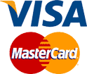 Приймаємо картки платіжних систем Visa та Mastercard